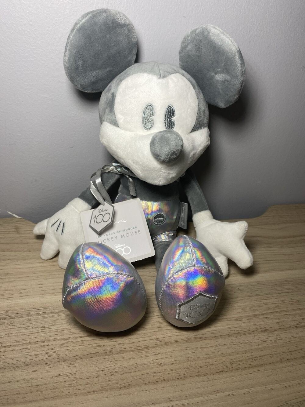2023 Hallmark Disney 100 Years of Wonder MICKEY MOUSE Plush Gray /White NEW +TAG